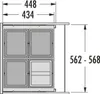 Hailo Vstavaný odpadkový kôš do kuchynskej skrinky, 60 cm, Náhľad obrázku produktu 7