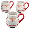 3x Kaffeebecher Kerstman 400ml Streifen Weihnachten Produktbild-Vorschau 2