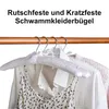Kleiderbügel, 10 Stück 43cm Weiß Kleiderbügel aus Satin, Produktbild-Vorschau 2