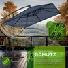 tillvex® Obdĺžnikový hliníkový slnečník Ø 330 cm námornícka Náhľad obrázku produktu 7