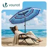 VOUNOT® Sonnenschirm Strandschirm 200cm mit Tragetasche und Produktbild-Vorschau 2