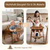 Collage showing a baby in a high chair and a mother with a baby in a high chair. Produktbild-Vorschau