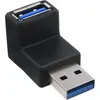 InLine USB 3.0 Adapter, Stecker A auf Buchse A, gewinkelt Produktbild-Vorschau 1