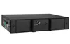 A black electronic device, likely a network switch, shown from a side angle against a white background. Produktbild-Vorschau