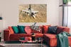 MuchoWow® Poster Ein grauer Kampfjet fliegt über den Produktbild-Vorschau 2