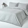 HOMESCAPES Bettlaken ohne Gummizug silber grau, Fadendichte Produktbild-Vorschau 4