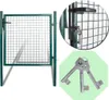 A collage showing a green metal garden gate, a close-up of its lock and keys, and a separate image of three keys. Náhľad obrázku produktu