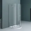 doporro Cabine de Douche Ronde 90x90cm Transparent Paroi de Voir les images du produit 1