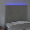vidaXL LED Kopfteil Hellgrau 90x5x118/128 cm Samt -  Kopf- Produktbild-Vorschau 4