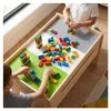 Buxibo kindertafel met bouwplaat en opbergla. Houten Productafbeelding-voorbeeld 2