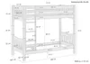Etagenbett hohes Bett Kiefer natur Massivholz 90x200 cm Produktbild-Vorschau 2