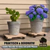 BigDean Pflanzenroller Holz 5er Set Eckig 30 cm - 120 Kg Produktbild-Vorschau 2