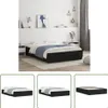 The Living Store Bettgestell mit Schubladen Schwarz 120x190 Produktbild-Vorschau 1