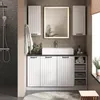 Badschrank Vicco Fame-Line Weiß Landhaus 80 x 82 cm mit 3 Produktbild-Vorschau 4