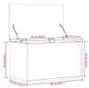 vidaXL Coffre blanc 60x35x35 cm Bois composite Voir les images du produit 7