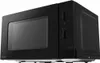 A black Panasonic microwave oven is shown from a three-quarter angle against a white background. Produktbild-Vorschau