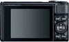 The back view of a black digital camera. Produktbild-Vorschau