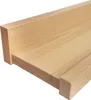 A close-up view of a wooden shelf or ledge, made of light-colored wood, against a white background. Produktbild-Vorschau