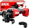 A red and black Skil angle grinder is shown on a white background, with its packaging in the background. Voir les images du produit