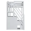 A gray bunk bed with stairs and storage. Náhled obrázku produktu