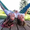 Hamac de jardin pour deux personnes 260x160cm, bleu-vert Voir les images du produit 10