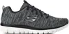 A side view of a black and gray Skechers shoe. Anteprima dell’immagine prodotto