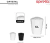 spirella Schwingdeckeleimer Crystal 5 l weiß glänzend Produktbild-Vorschau 2
