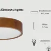 STOLARNIA PIKA Schlafzimmerlampe - Runde Holz Deckenlapme Produktbild-Vorschau 4
