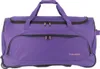 A purple duffel bag with wheels is shown against a white background. Voir les images du produit