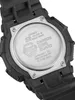 The back of a black Casio G-Shock watch with detailed engravings on the metal case back. Produktbild-Vorschau