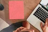 MuchoWow® Mauspad Mousepad Rot - Rustikal - Muster 19x23 cm Produktbild-Vorschau 3