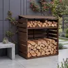 Abri à bois HWC-Q16, étagère pour bois de chauffage, abri à Voir les images du produit 9