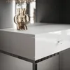 QUINNIE GLAMOUR Schminktisch mit LED Spiegel Chrom / Weiß Produktbild-Vorschau 2