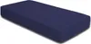 A dark blue fitted sheet is shown from a slightly elevated angle against a white background. Produktbild-Vorschau