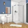 80X110cm Duschwand Schiebetür Dusche Duschkabine Produktbild-Vorschau 2