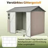 GIHAUVIA Gerätehaus Metall mit Fundament mit Fenster Produktbild-Vorschau 2