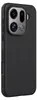 A black phone case with a camera cutout is shown from a diagonal angle. Produktbild-Vorschau
