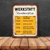 Werkstatt Stundensätze Metallschild XXL in 28x38 cm Produktbild-Vorschau 4