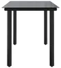 vidaXL Garten-Esstisch Schwarz 200x100x74 cm Stahl und Produktbild-Vorschau 4
