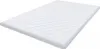 A white mattress topper with a quilted pattern, presented from a diagonal angle against a white background. Produktbild-Vorschau