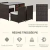 Outsunny Ensemble salon de jardin encastrable 4 chaises Voir les images du produit 3
