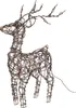 A decorative reindeer figure made of woven material with integrated LED lights. Podgląd zdjęcia produktu