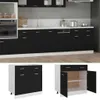 Schubunterschrank Schwarz 80x46x81,5 cm Spanplatte Produktbild-Vorschau 1