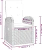 11-tlg. Garten-Essgruppe mit Kissen Grau Poly Rattan Produktbild-Vorschau 9