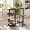 COSTWAY Bartisch mit Barhocker Set, 2 Personen Bartisch Set Produktbild-Vorschau 1