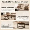 HOMCOM Couchtisch 2er Set, Beistelltische im Industrie-Stil Produktbild-Vorschau 5
