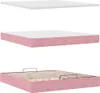 Ottoman-Bett mit Matratze & LEDs Rosa 160x200 cm Samt Produktbild-Vorschau 7