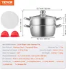 VEVOR 22cm Dampfgarer Topf Edelstahl mit Glasdeckel, 1 Produktbild-Vorschau 7
