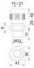 OBO Bettermann Verschraubung V-TEC VM32 SW 2022891 Produktbild-Vorschau 2