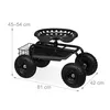Relaxdays fahrbarer Gartensitz, höhenverstellbar, 150 kg, Produktbild-Vorschau 4